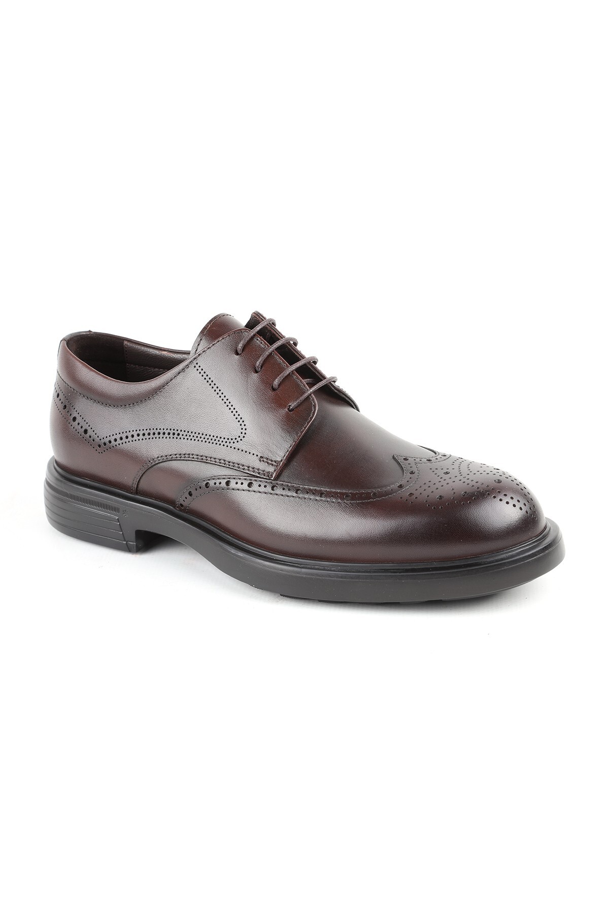 EP Bst TA.effects　MATT BLACK Libero H1088 Hakiki Deri Şok Emici Eva Taban Brogue Delikli Desen