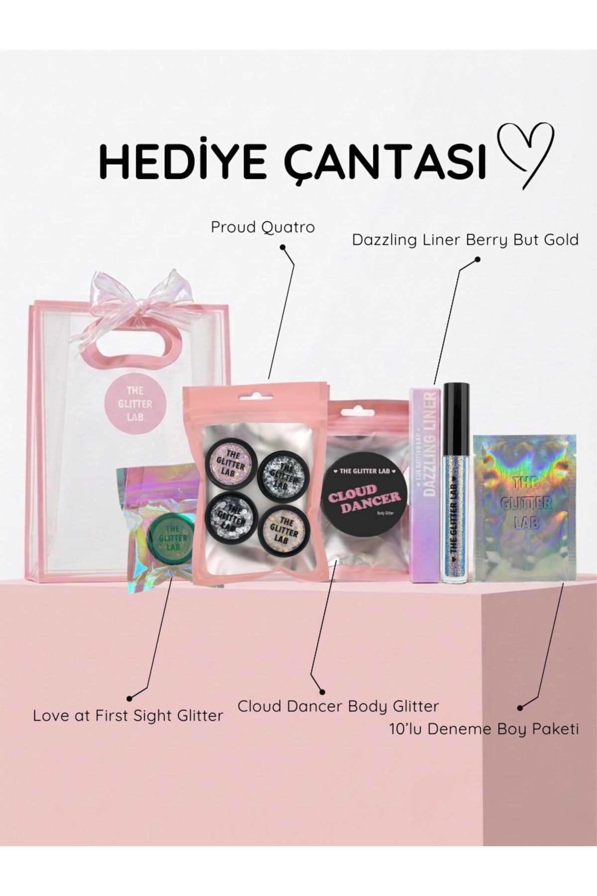The Glitter Lab Işıltılı Makyaj Hediye Seti NO 3 - Fiyatı, Yorumları