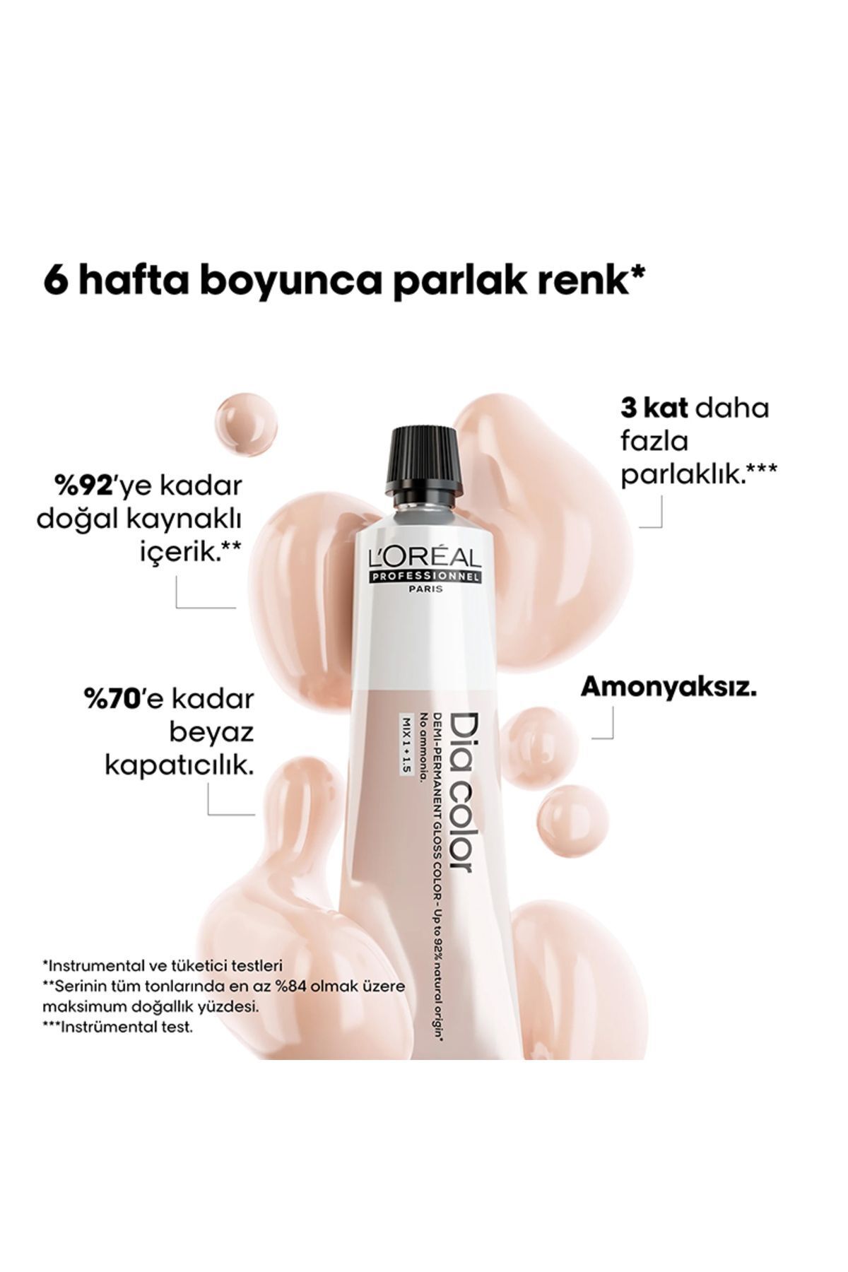 Dia Light Amonyaksız Parlak Saç Boyası 60ml 5.11 - Açık Kestane Yoğun Küllü — قهوه‌ای Dİ322144 — تصویر 2 از 4