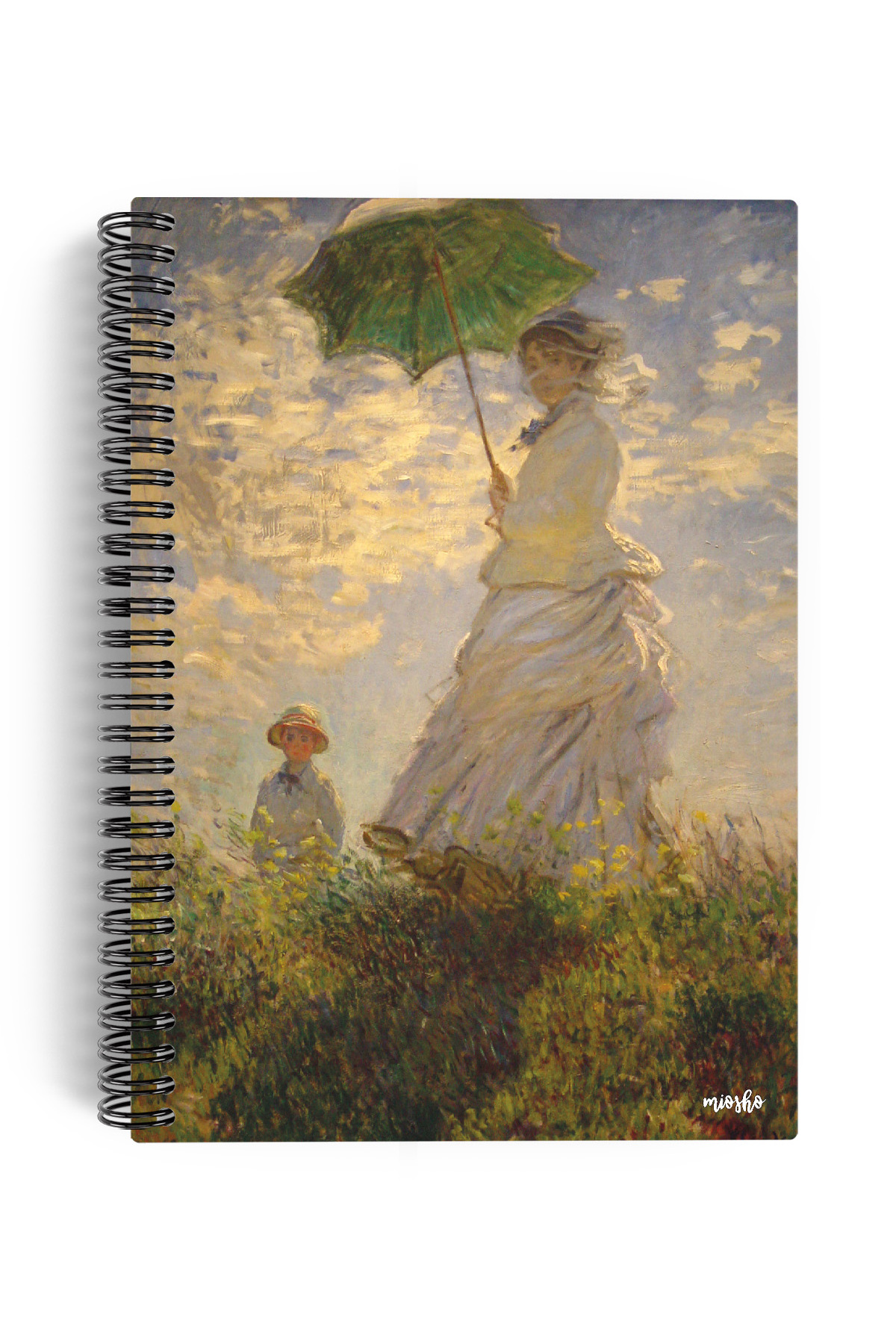 miosho Claude Monet / Madam Monet and Her Son, 1875 | Spiralli Defter 12 | A5 | Çizgisiz | 100 Sayfa |Sanat
