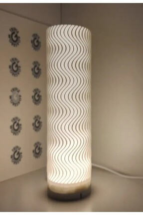 3DLABS Modern 3D Gece Lambası Abajur Beyaz , Dekoratif ve Hediyelik