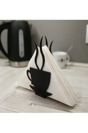 3DBASKILAR Kahve Fincanı Temalı 3D Peçetelik | Mutfak ve Kafe Dekoru