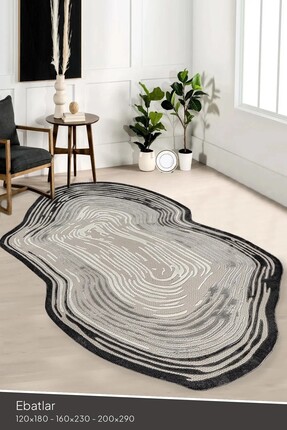 Neşem Halı Boutique Amorf AR007 Krem Yumuşak Dokulu Makine Halısı ( 80*150-80...