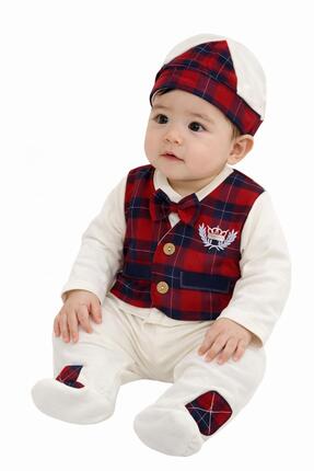 BABY ZUHU Erkek Bebek Ekose Yelekli 10’lu Hastane Çıkışı Seti