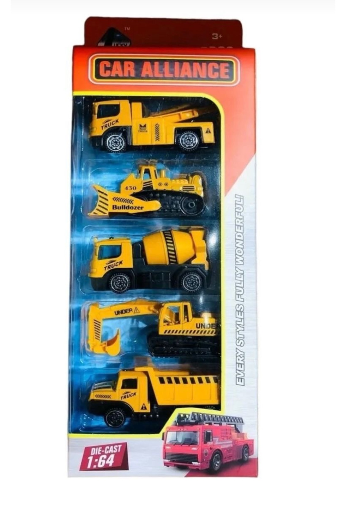 RAMO'S STORE Oyuncak iş makinaları seti kepçe,bulldozer ,araç çekici,beton mikseri(METAL) fotoğrafı 3 (önizleme)