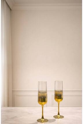 rova tr Nova Serisi 6'lı Cam Titanyum Kaplama Lüks Ayaklı Modern Kadeh Set - ...