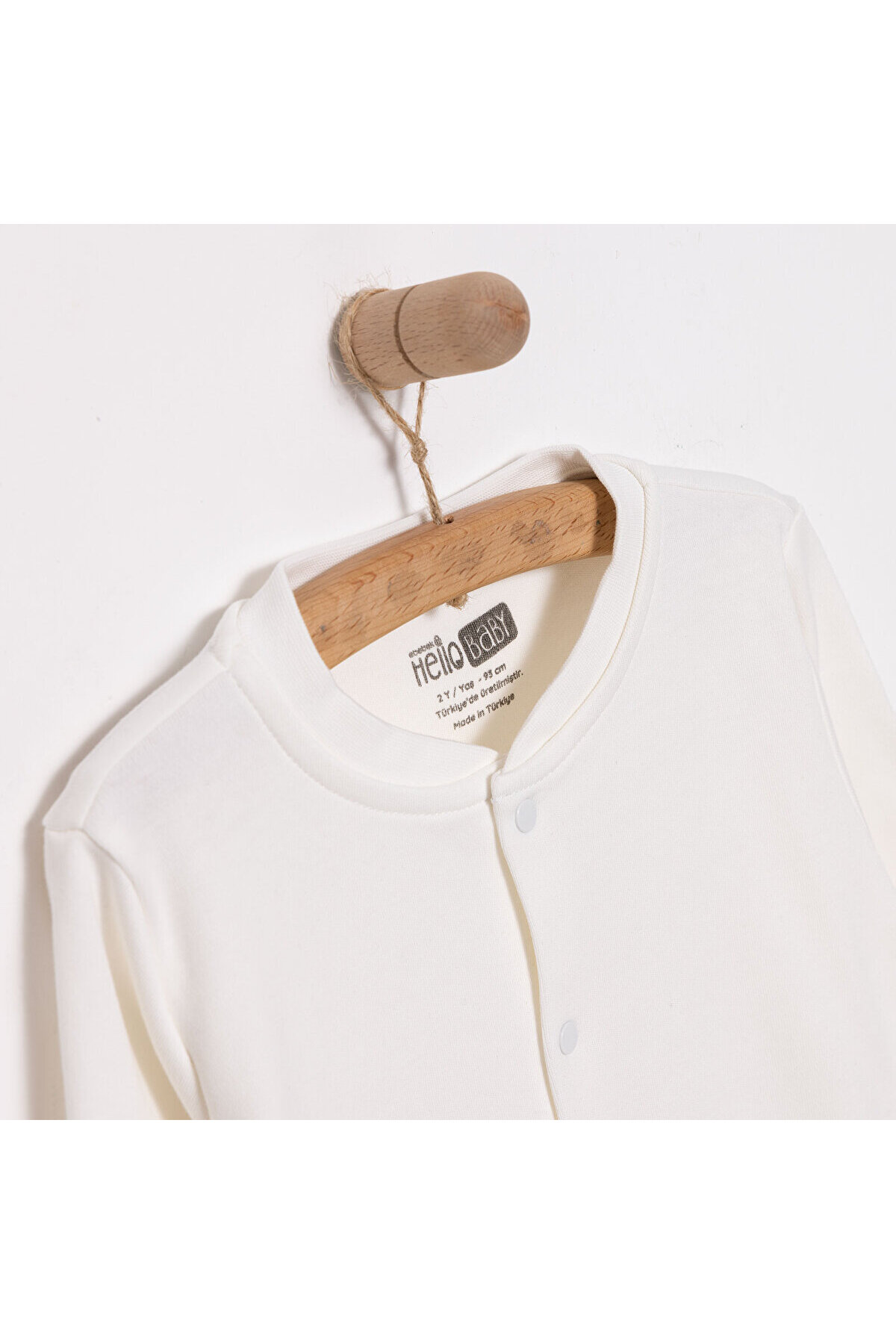 ebebek Hello Baby HelloBaby Unisex Basic Hırka Bisiklet Yaka Uzun Kol fotoğrafı 3 (önizleme)