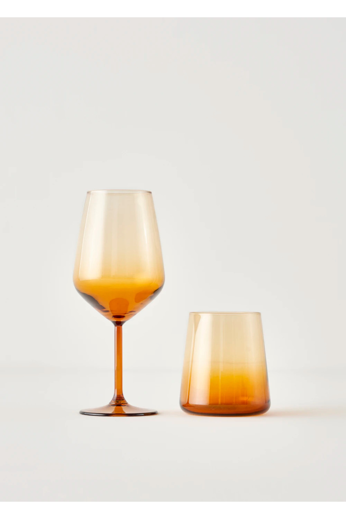 Lisa Glass-Glass Set of 12 Amber