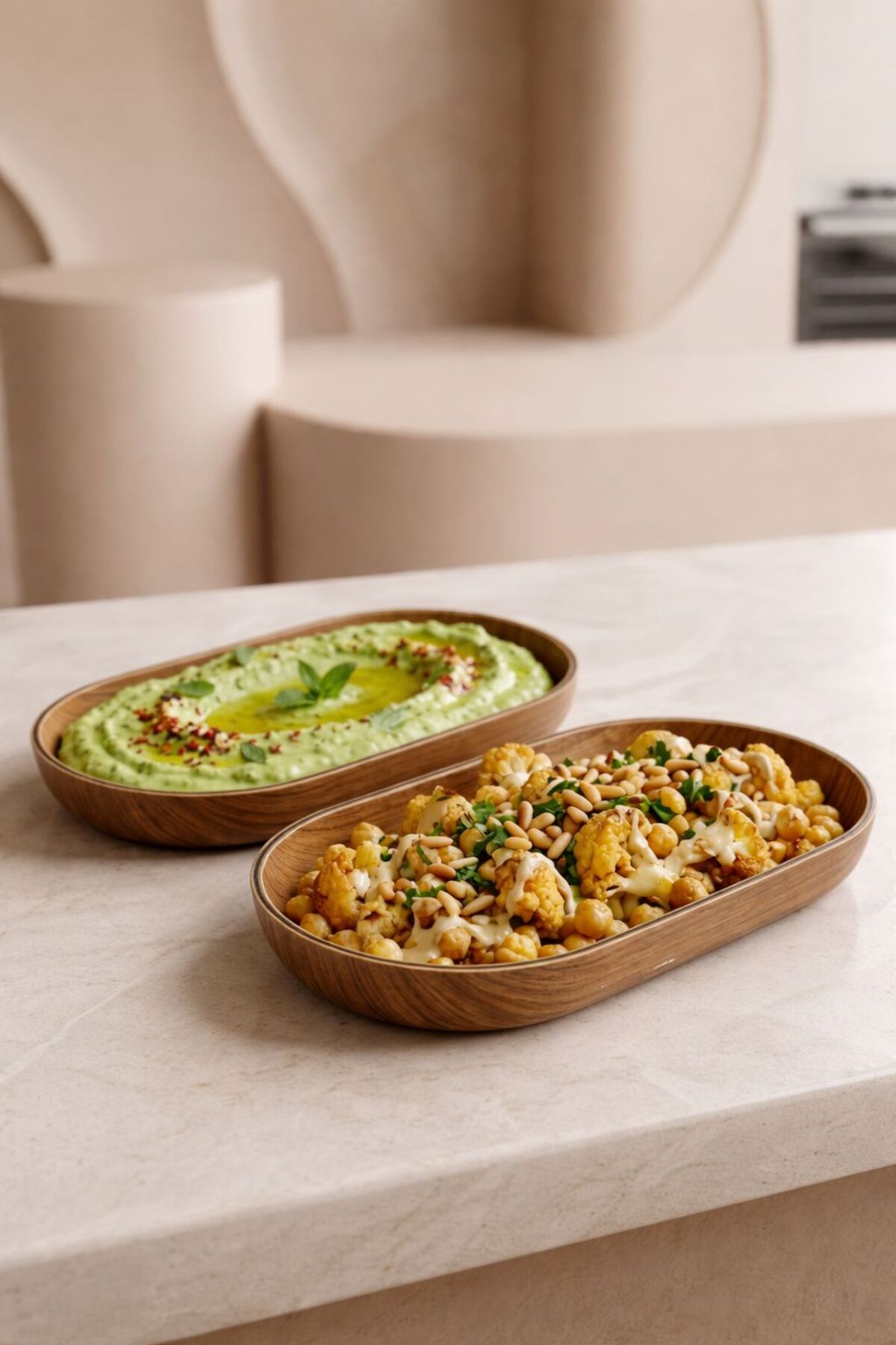 طبق بيضاوي صغير متعدد الاستخدامات بتصميم أكاسيا -...