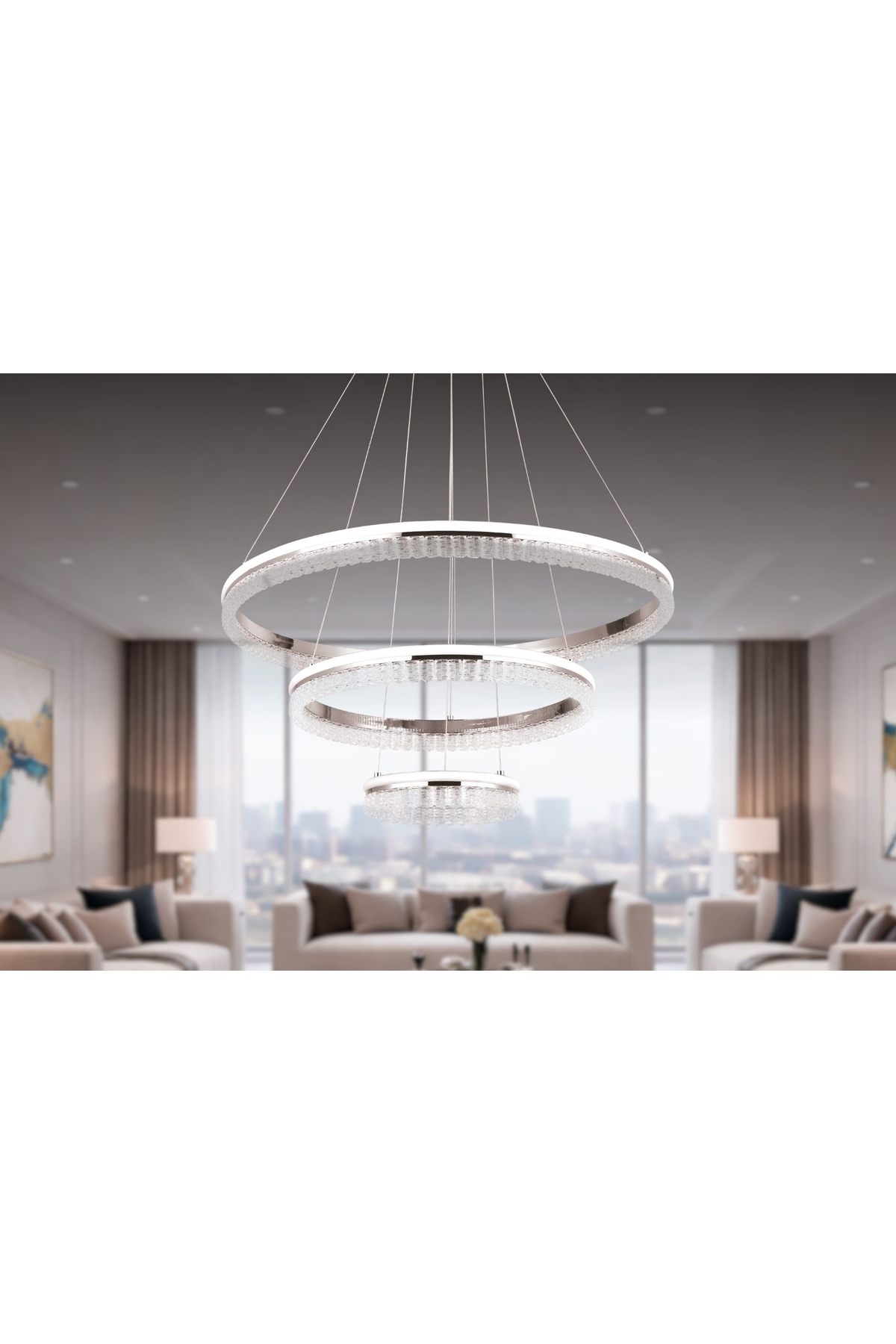 Vivense Milan Üçlü Led Sarkıt Avize, Krom - Fiyatı, Yorumları