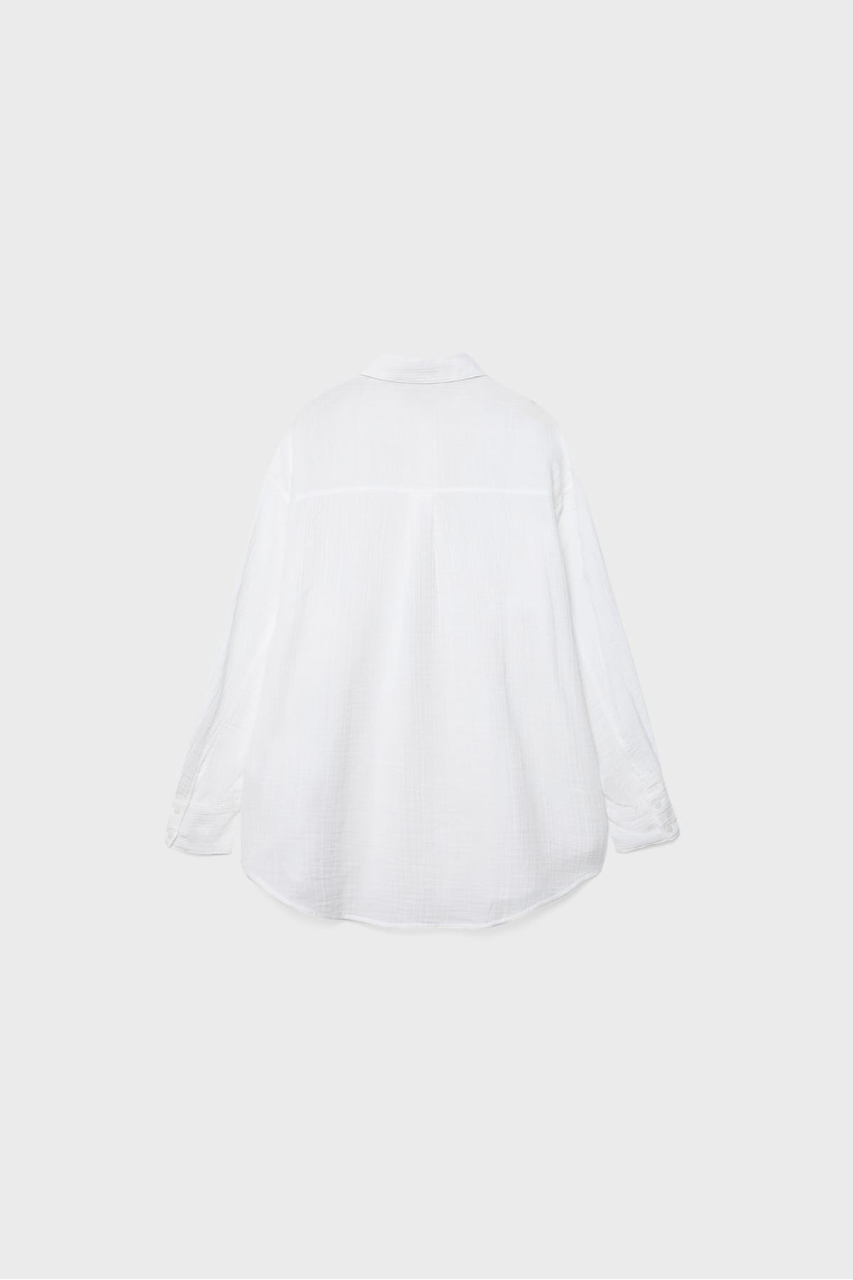 Stradivarius  Basic çift kumaş gömlek - Görsel 7