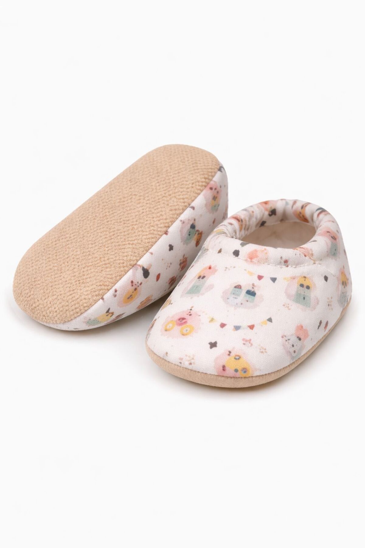 Pico Baby Kaydırmaz Tabanlı / Desenli Pamuklu Yazlık Bebek Patiği / Kreş Ayakkabısı /Esnek ve Yumuşak fotoğrafı 2 (önizleme)