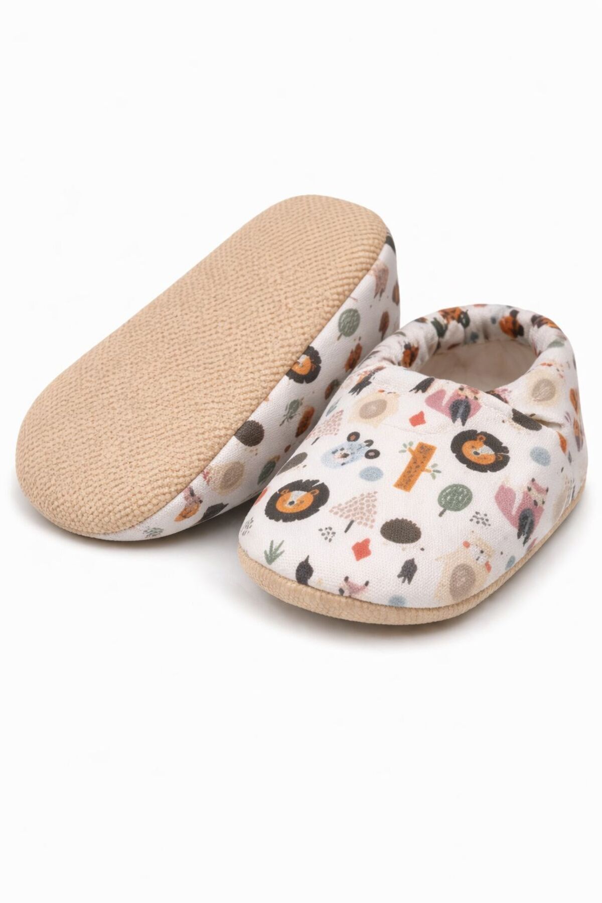 Pico Baby Kaydırmaz Tabanlı / Desenli Pamuklu Yazlık Bebek Patiği / Kreş Ayakkabısı /Esnek ve Yumuşak fotoğrafı 2 (önizleme)