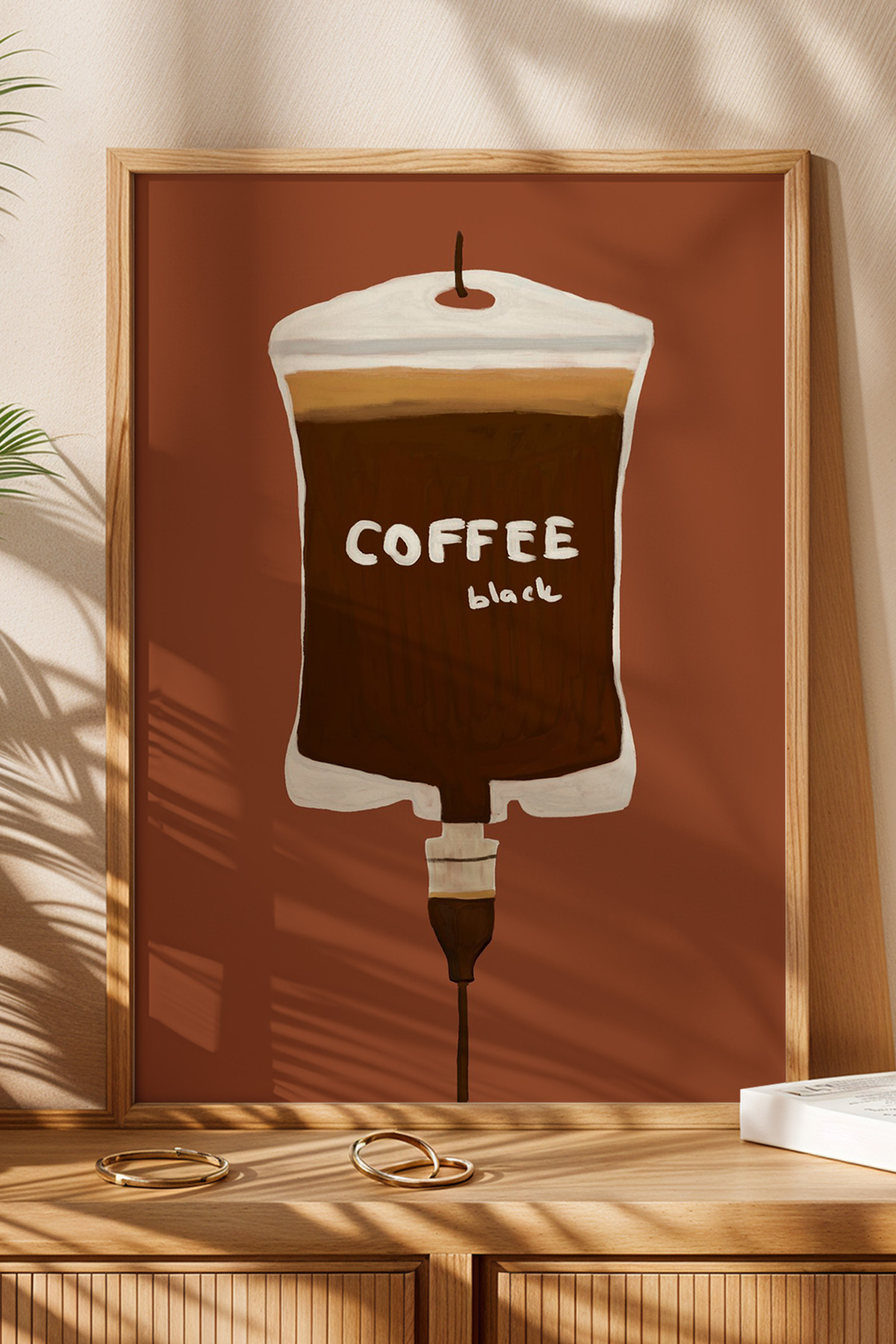 Kahve Tablo Coffee Yazılı Poster Modern Mutfak Duvar Dekoru Çerçevesiz