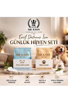 mr.kann Kedi & Köpek Hijyen Bakım Mendili