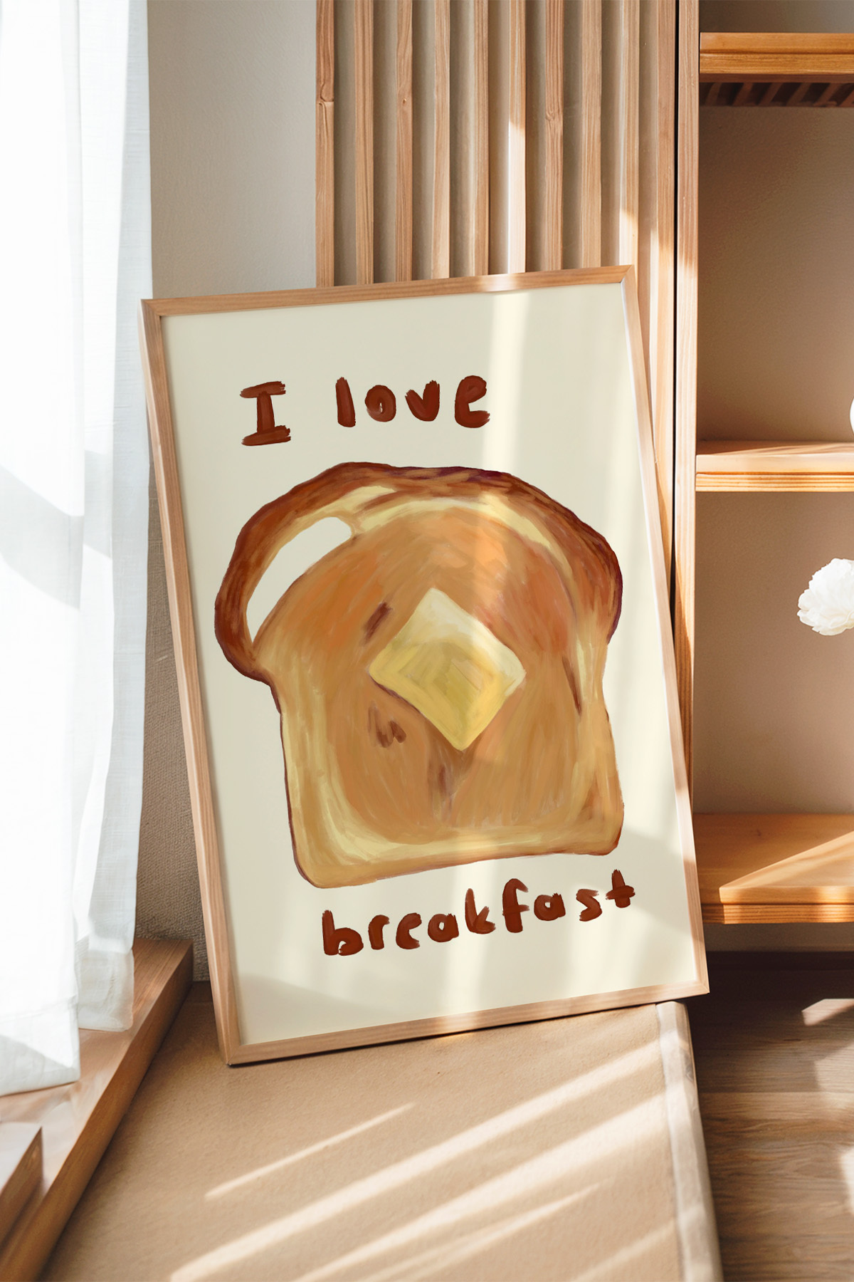 Tost Tablo Modern Mutfak Poster Kahvaltı Temalı Duvar Dekoru Çerçevesiz
