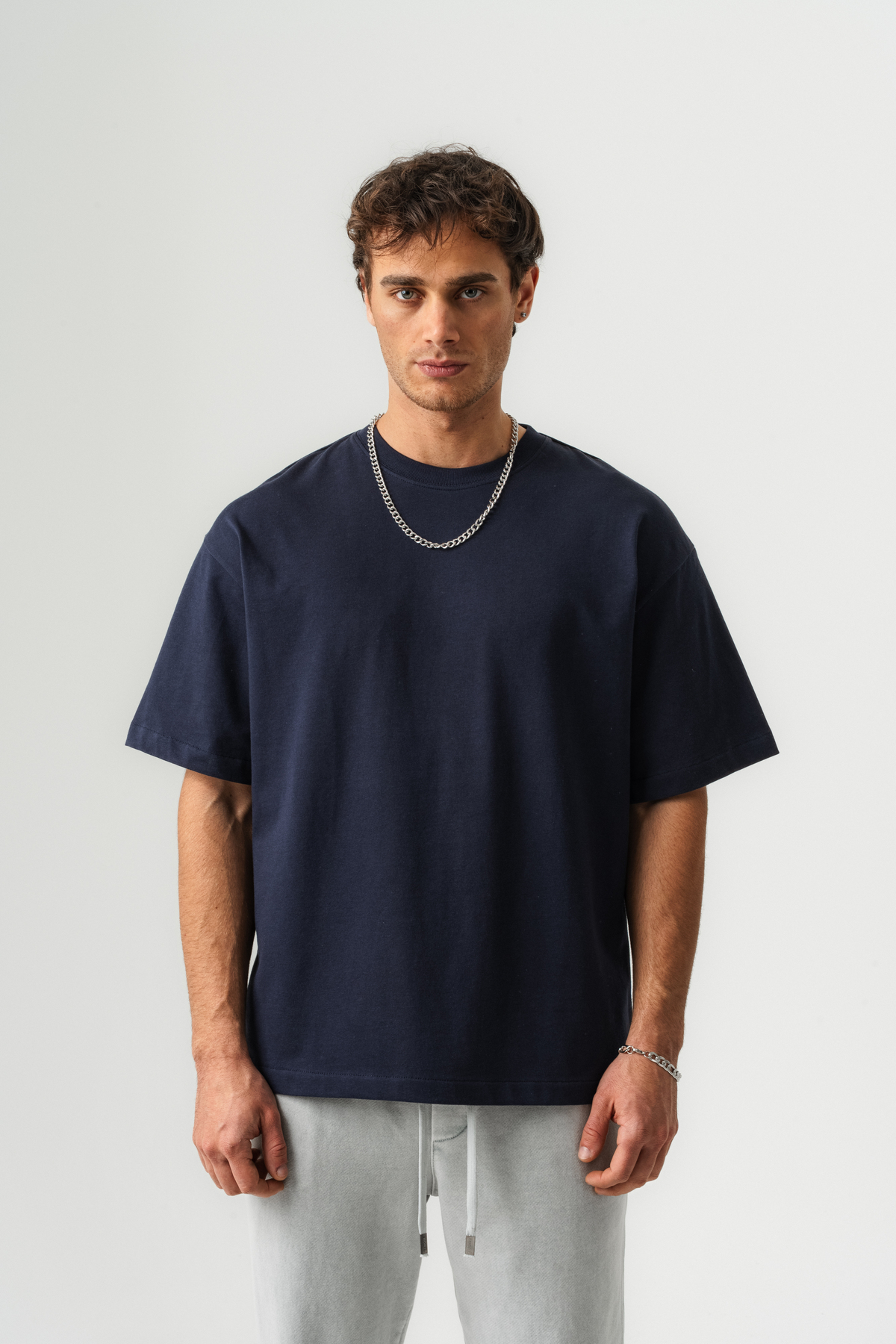 トップス   freeze best BORZ Erkek %100 Pamuk Oversize Kalıp Bisiklet Yaka Basic T-shirt