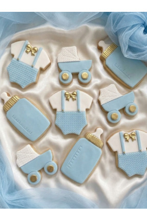 Maku home Kişiye Özel isimli Butik Kurabiye Seti - Baby Shower ve Hoşgeldin B...