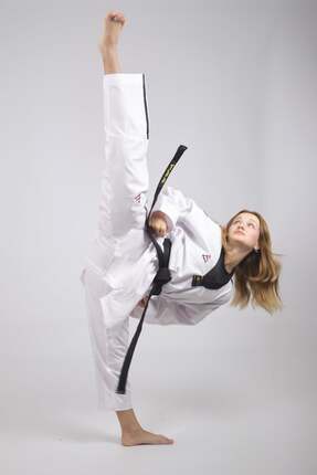 cansey Taekwondo Siyah Yaka Figther Elbise