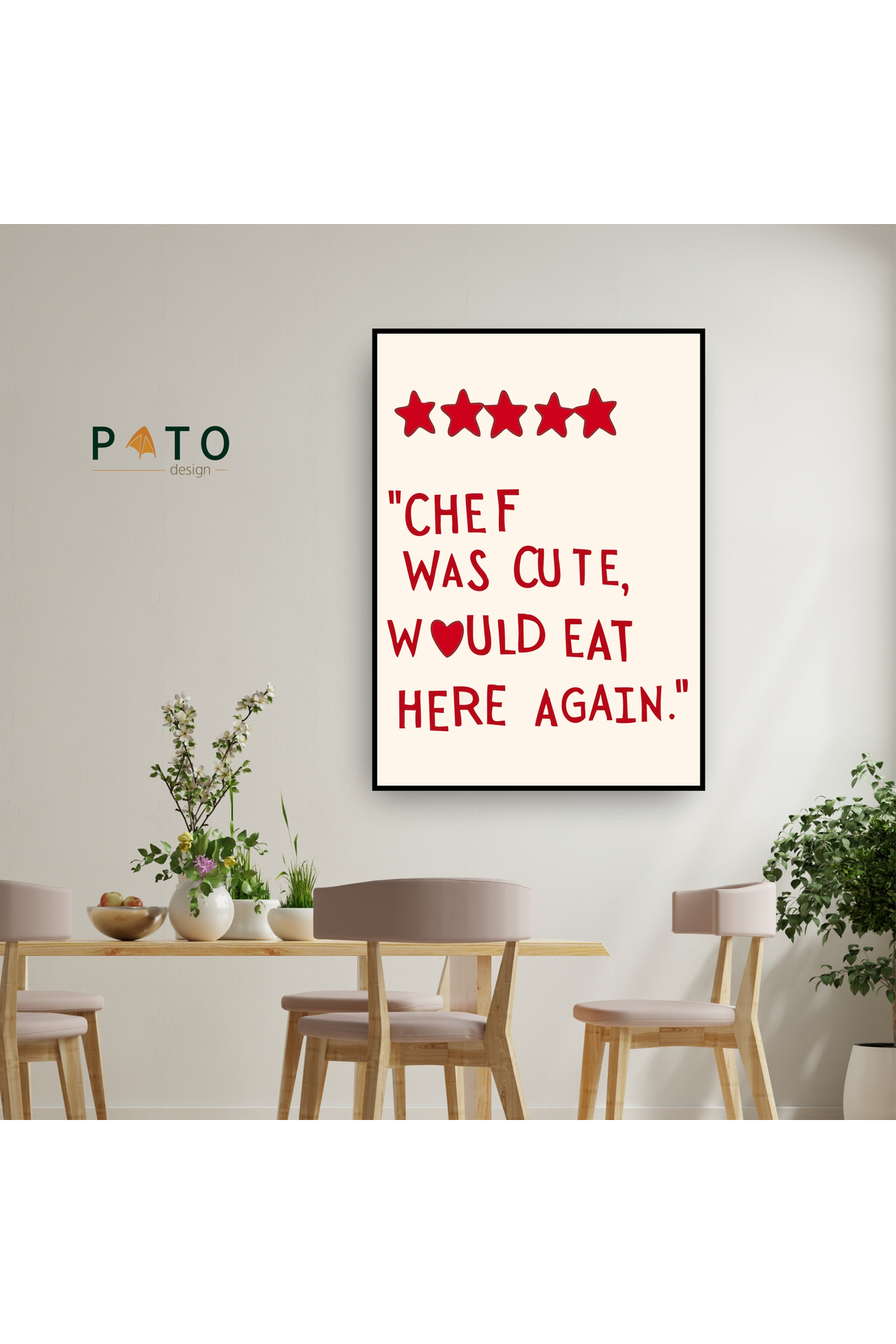 Pato Design Chef was Cute Would Eat Here Again' Tablo | Siyah