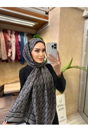 CUOCA LOUNGE Dora Desen Çift Taraflı Elyaf İpek Şal