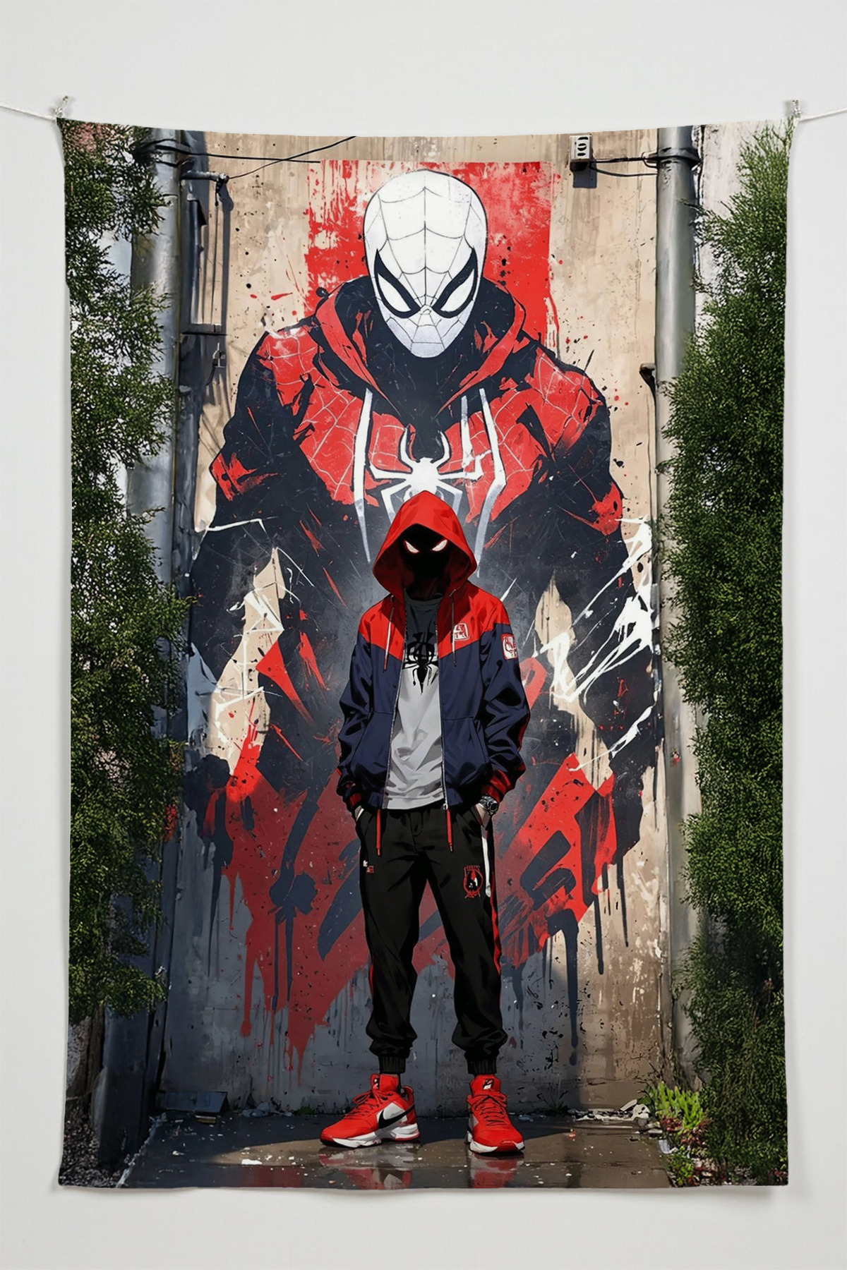 Spider-Man Themed Anime Wallcovering – Oversized Tapestry Room Decor High Resolution Printing