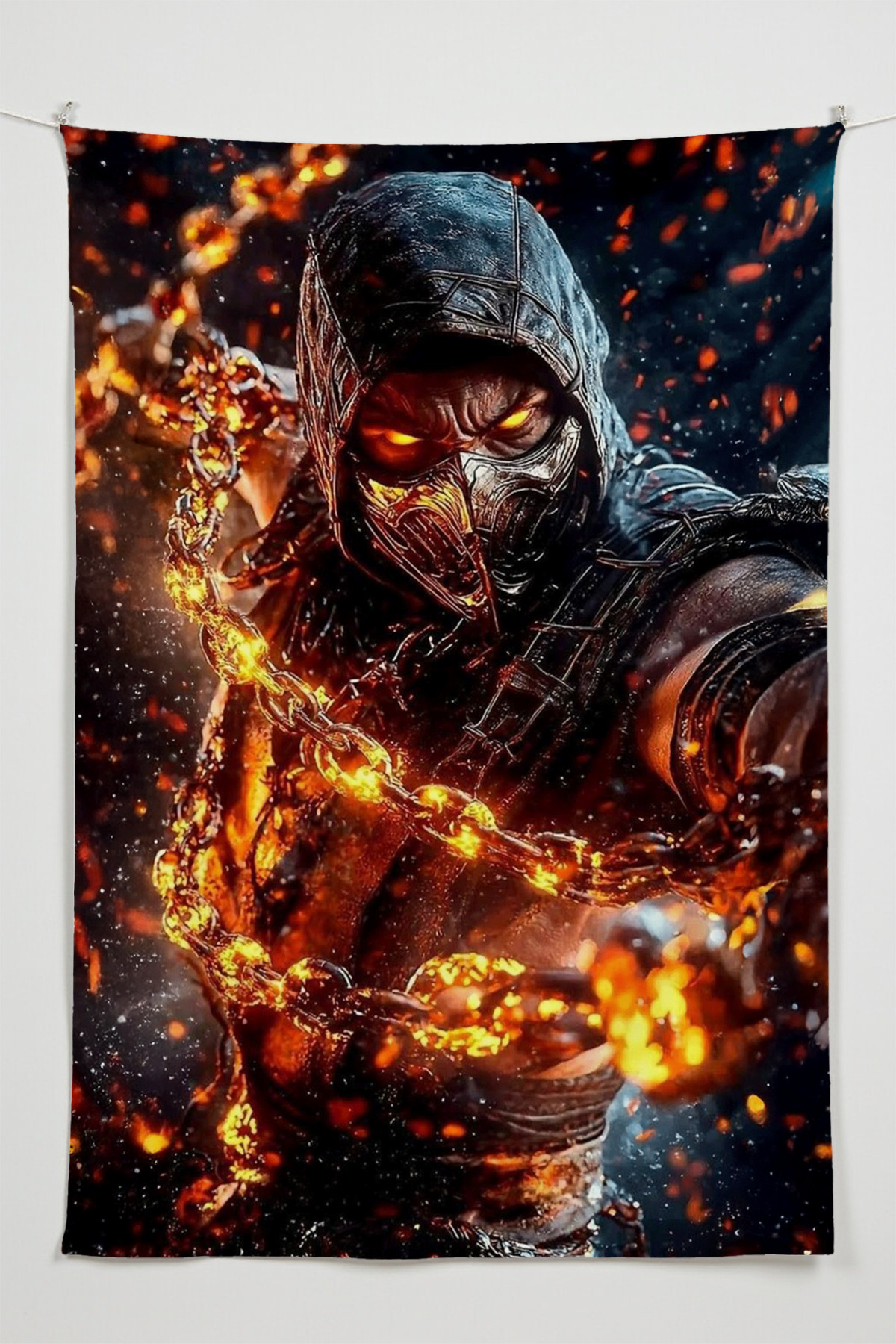 Scorpion Mortal Combat Gamer Room Wallcovering β Anime & Fantasy Design, Setup Decor, Oversized