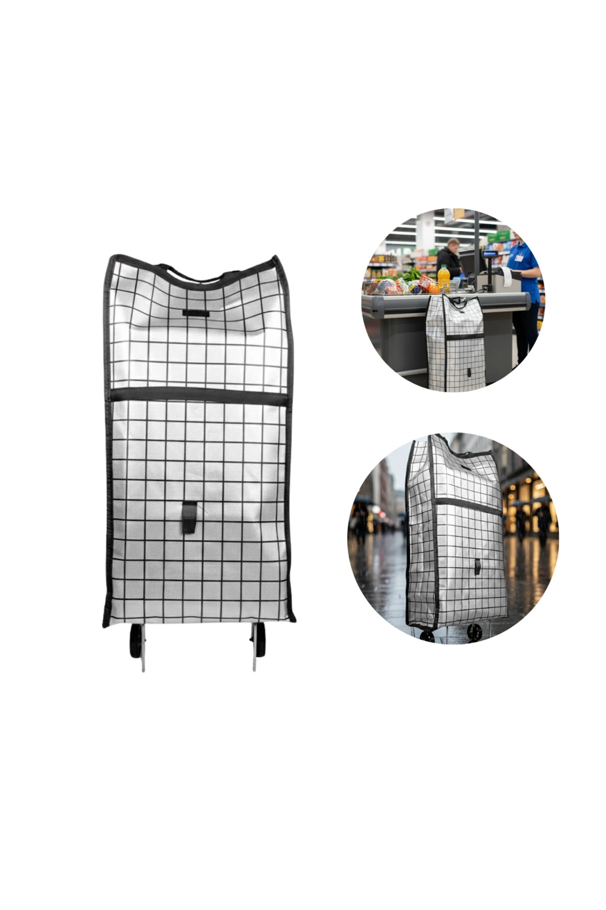 Alvo Store BUĞZ AĞIR YÜK TAŞIMAYA UYGUN TEKERLEKLİ MARKET VE PAZAR ÇANTASI - BUĞZ fotoğrafı 2 (önizleme)