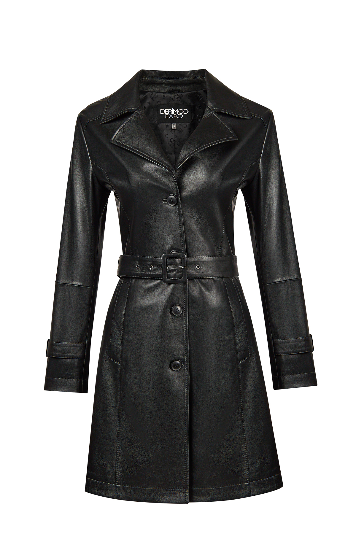 Derimod  Lilian Kadın Siyah Uzun Deri Kaban 26SGE56421M