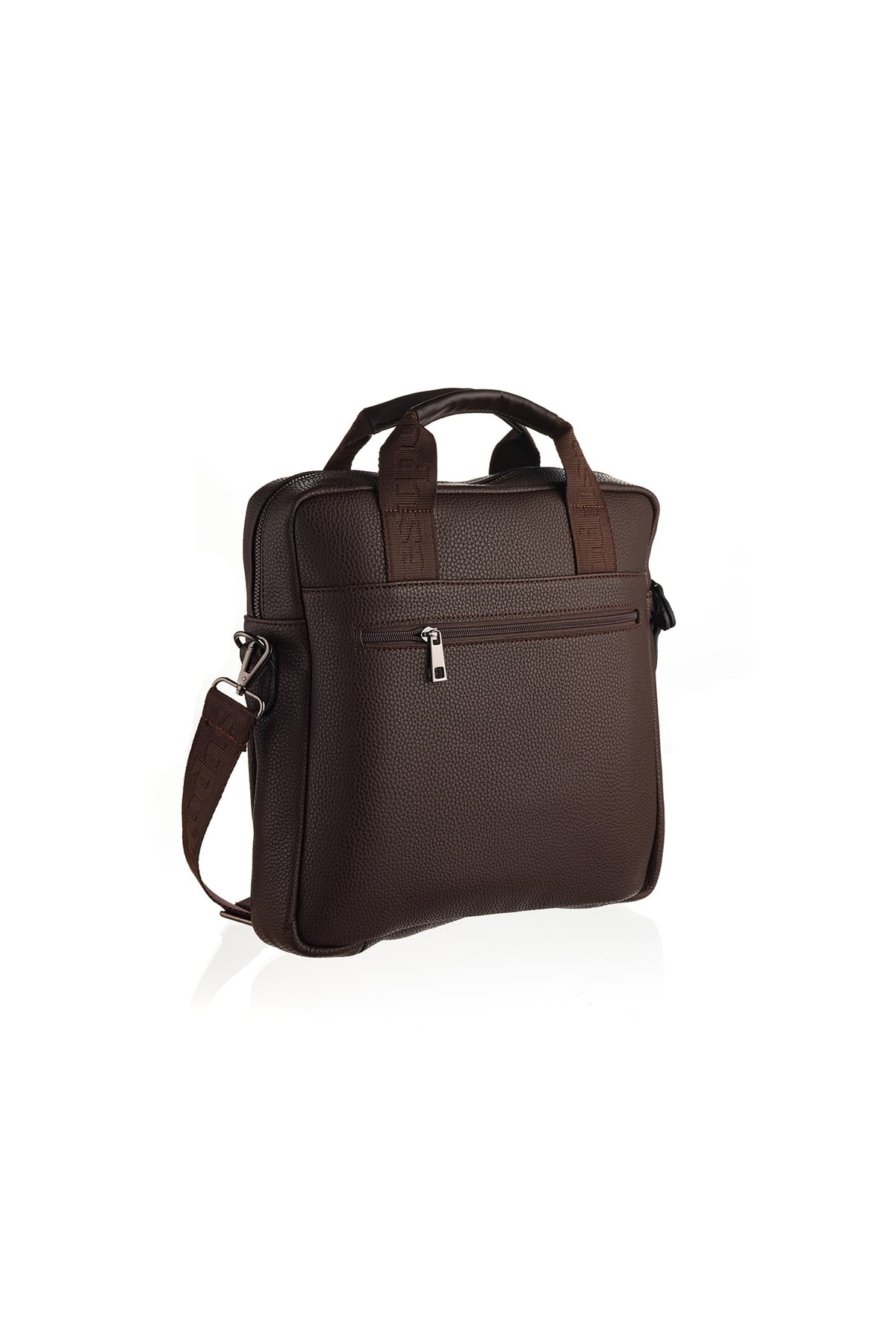 Westpolo  Vegan Deri Laptop Bölmeli Erkek Postacı Çantası (13 inc) - Kahverengi - Görsel 7