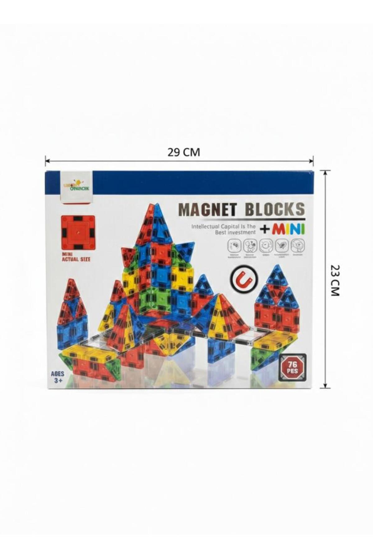 Tıfıl Toys Manyetik Yapı Blokları - 3 Boyutlu Mıknatıslı Yapı Oyun Seti 76 Parça fotoğrafı 3 (önizleme)