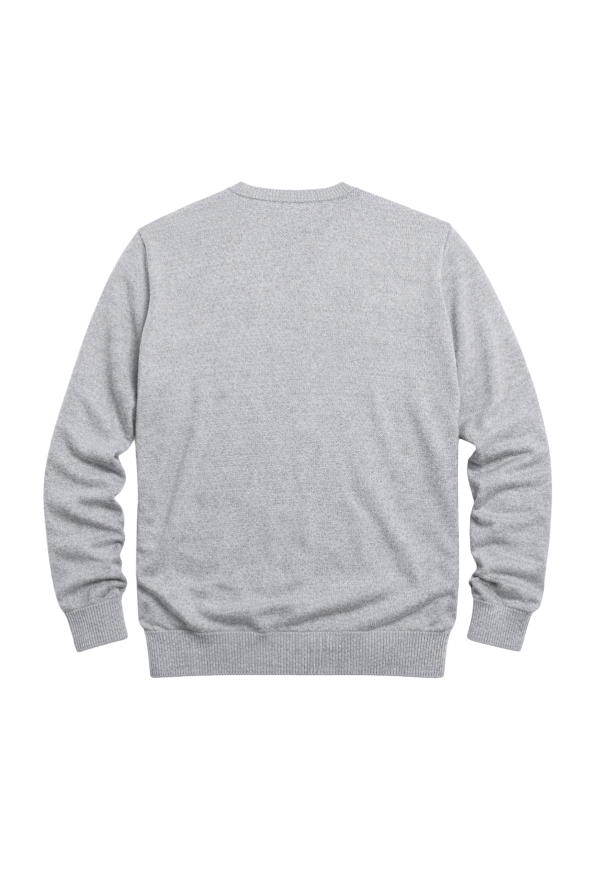 BattalModa Erkek Büyük Beden Gri V Yaka Triko Kazak 3XL-4XL-5XL-6XL görsel 5
