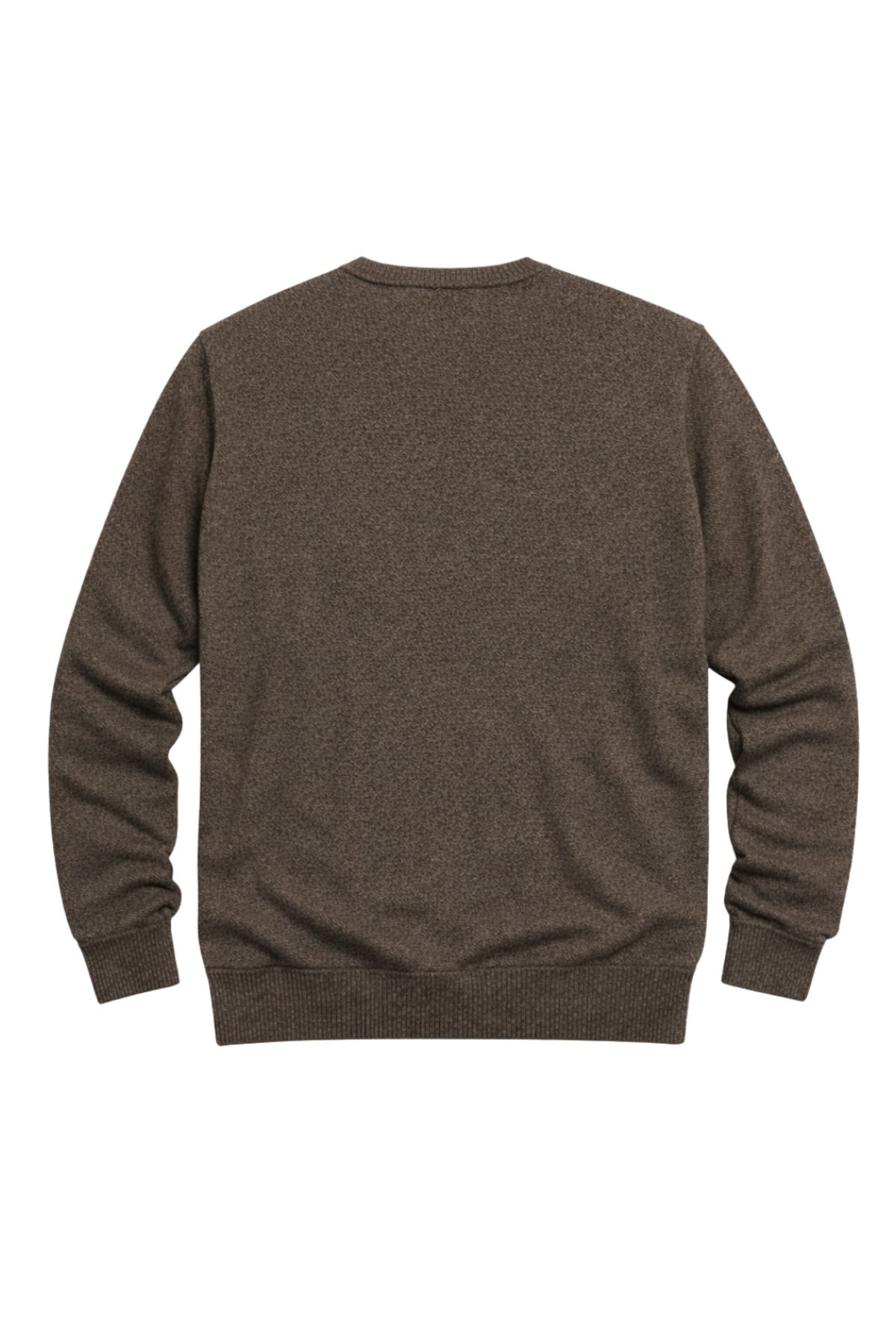BattalModa Erkek Büyük Beden Koyu Vizon V Yaka Triko Kazak 3XL-4XL-5XL-6XL görsel 5