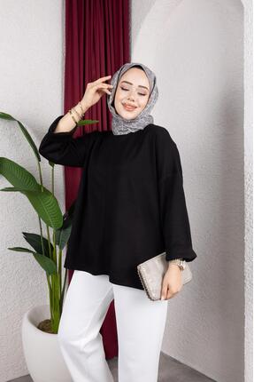 Hilfer moda siyah tunik