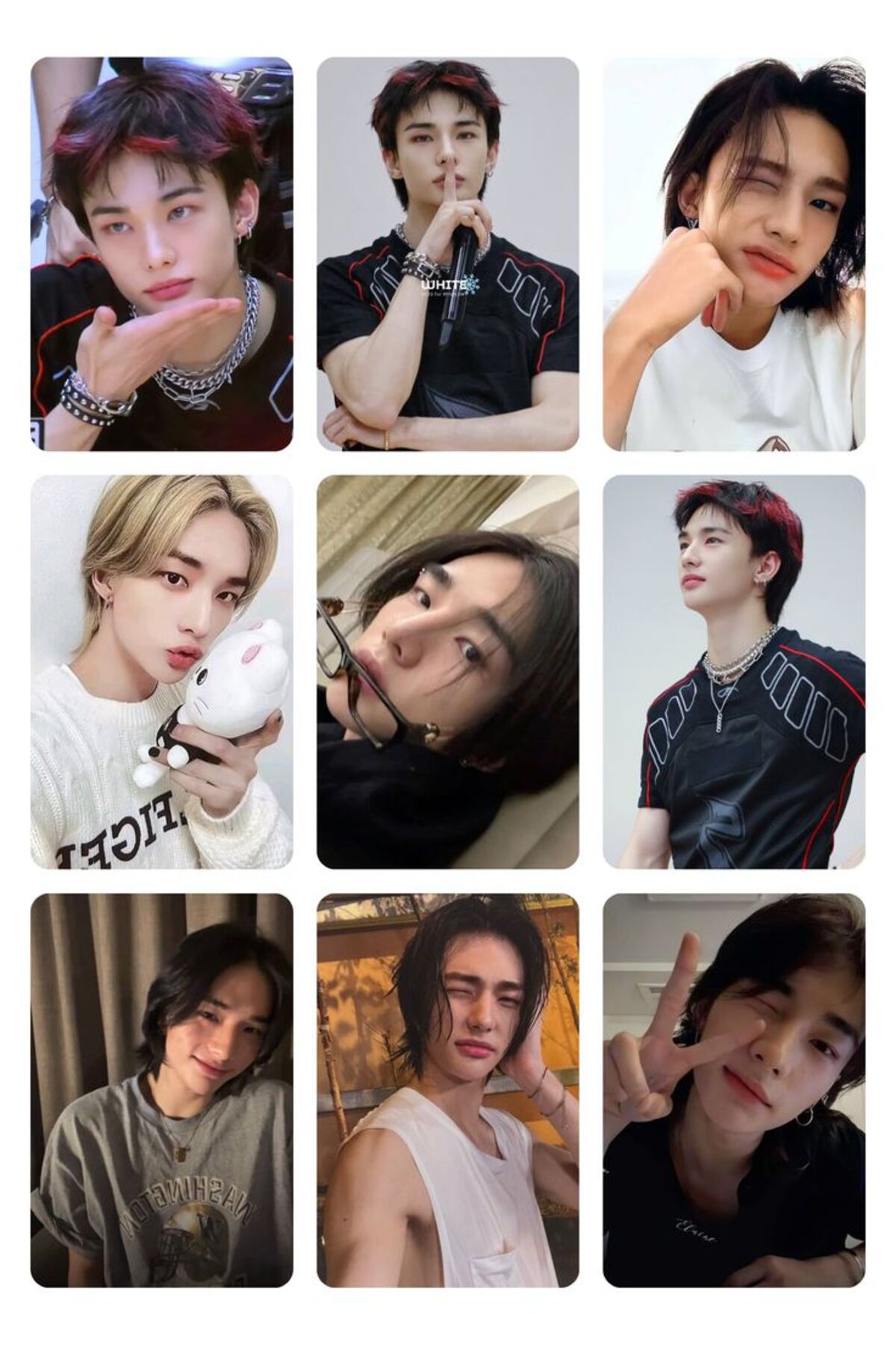 sevimliflower hyunjin stray kids 1 ADET FOTOKART PVC KAPLI 9*6 CM