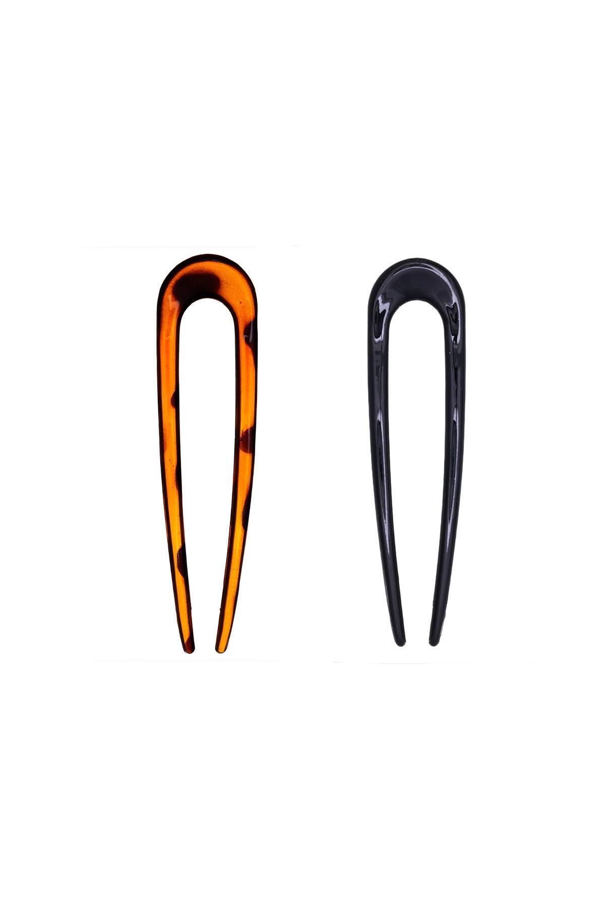 New Obsessions 2 Adet Plastik U French Topuz Tokası görsel 7