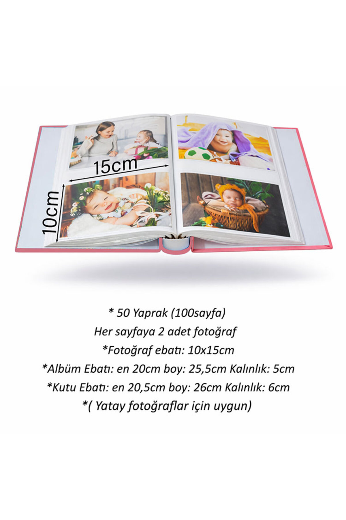 Nobbystar 200’lük Balonlu 10x15 Kutulu Pembe Kız Bebek Fotoğraf Albümü fotoğrafı 3 (önizleme)