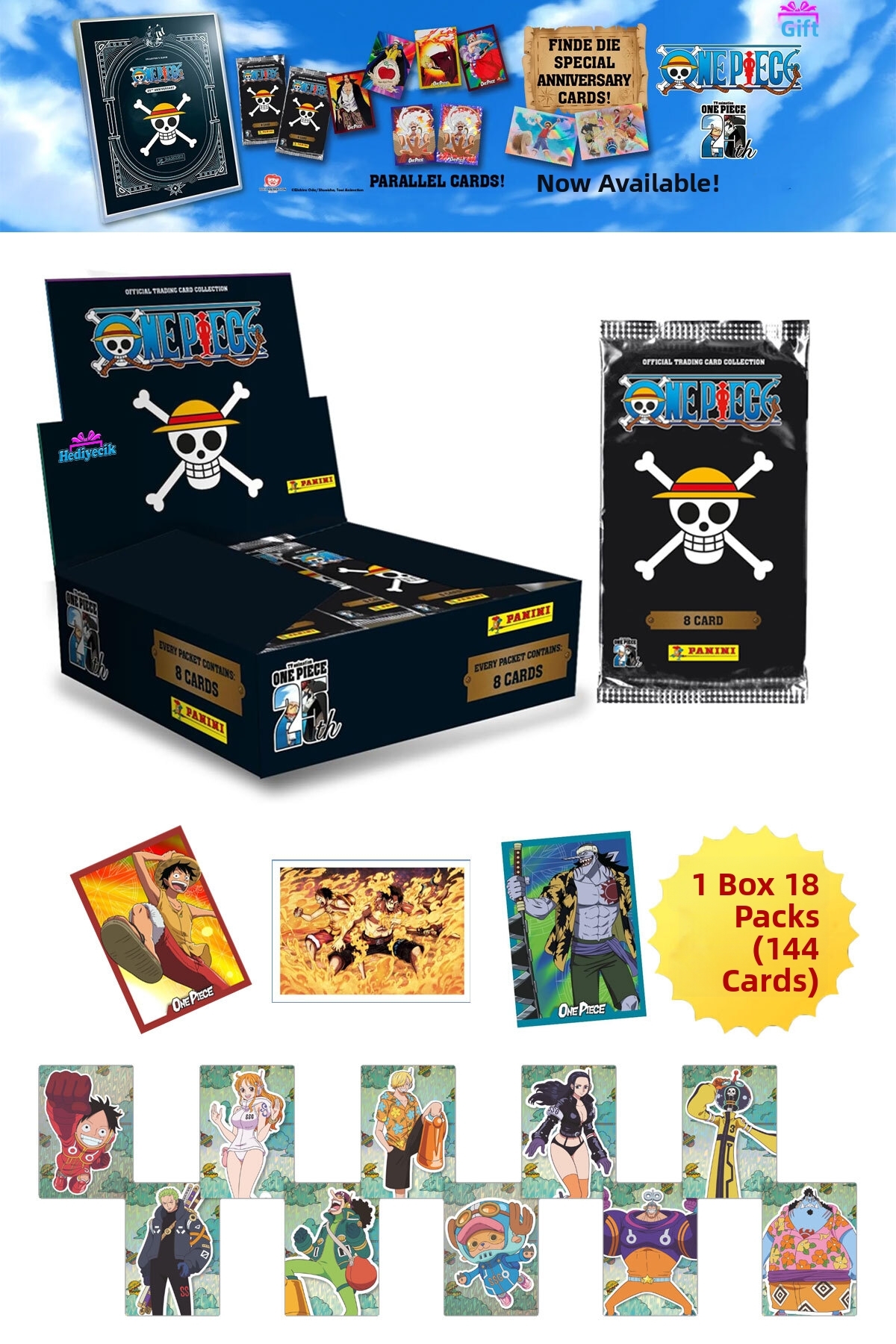 hediyecik Panini One Piece 25Th Anniversary Collectible Playing