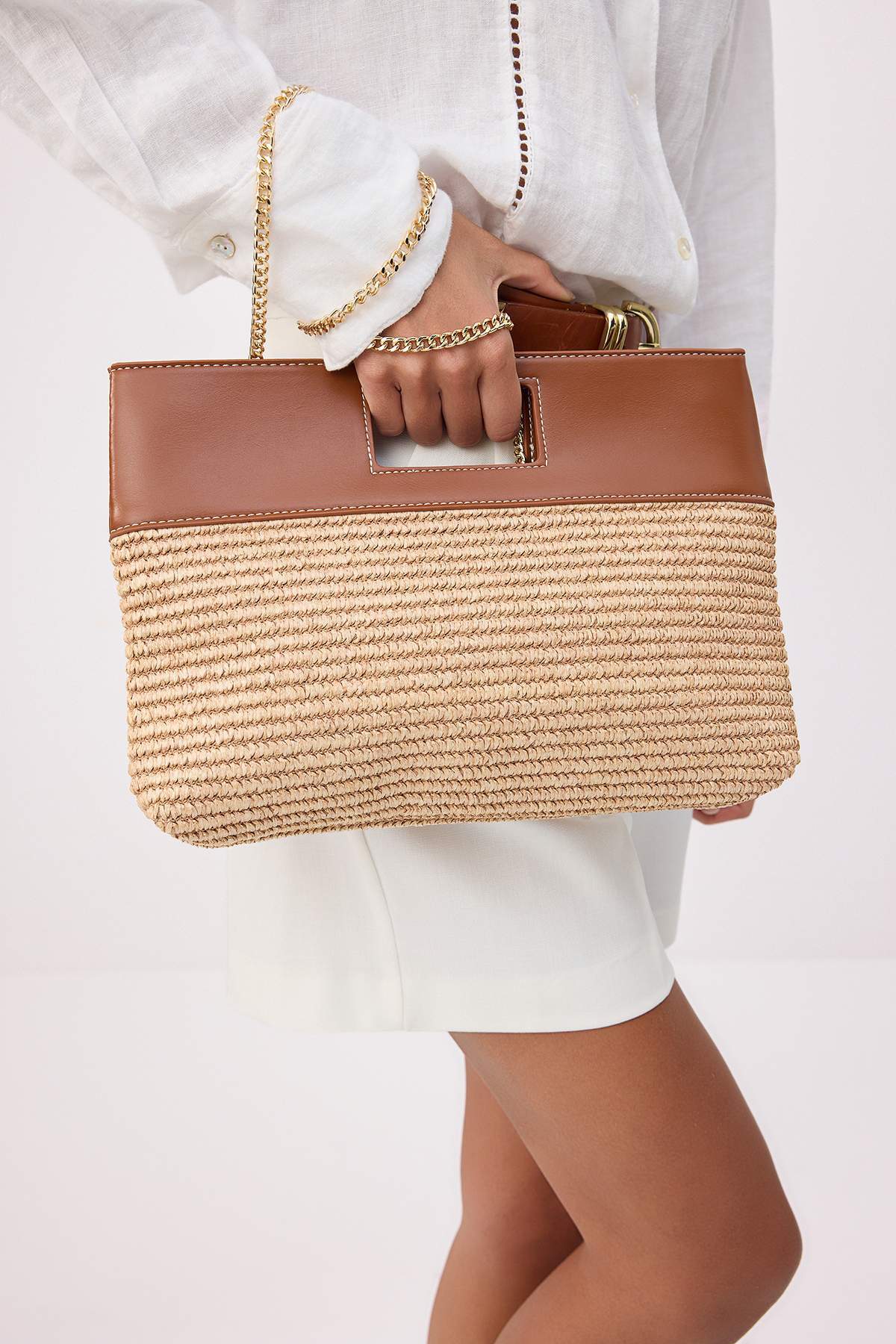 TRENDYOL SHOES Camel Mini-Clutch für Damen TAKSS26PY00001