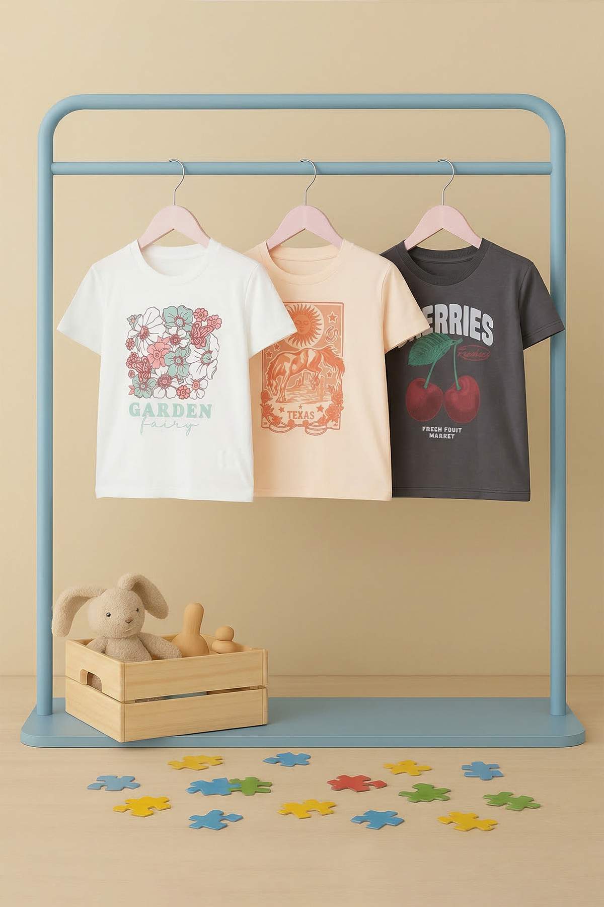 trendyolkids-girls-gray-printed-short-regular