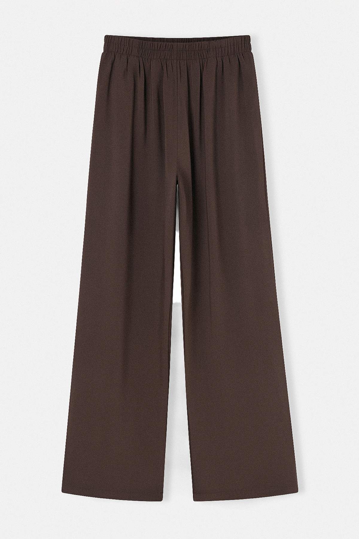 Trendyolmilla  Kahverengi Ekstra Büyük Kalıp Hakim Yaka Panço Gömlek İkili Takım TDRSS26AU00018 - Görsel 6