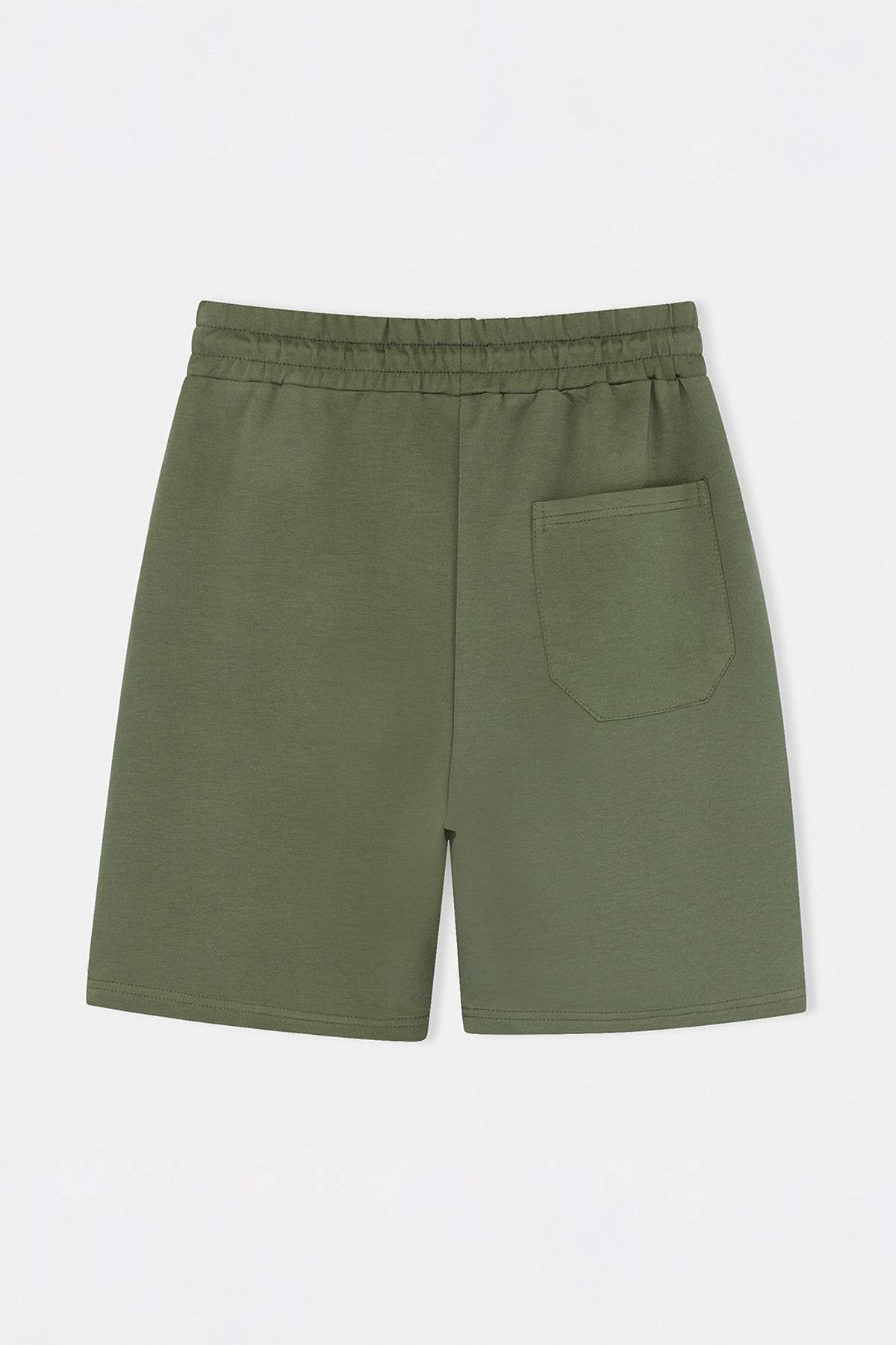 Trendyolmilla  Lacivert-Yeşil Basic Regular/Normal Kesim Düz 2'li Paket Şort TMNSS21SR0095 - Görsel 6