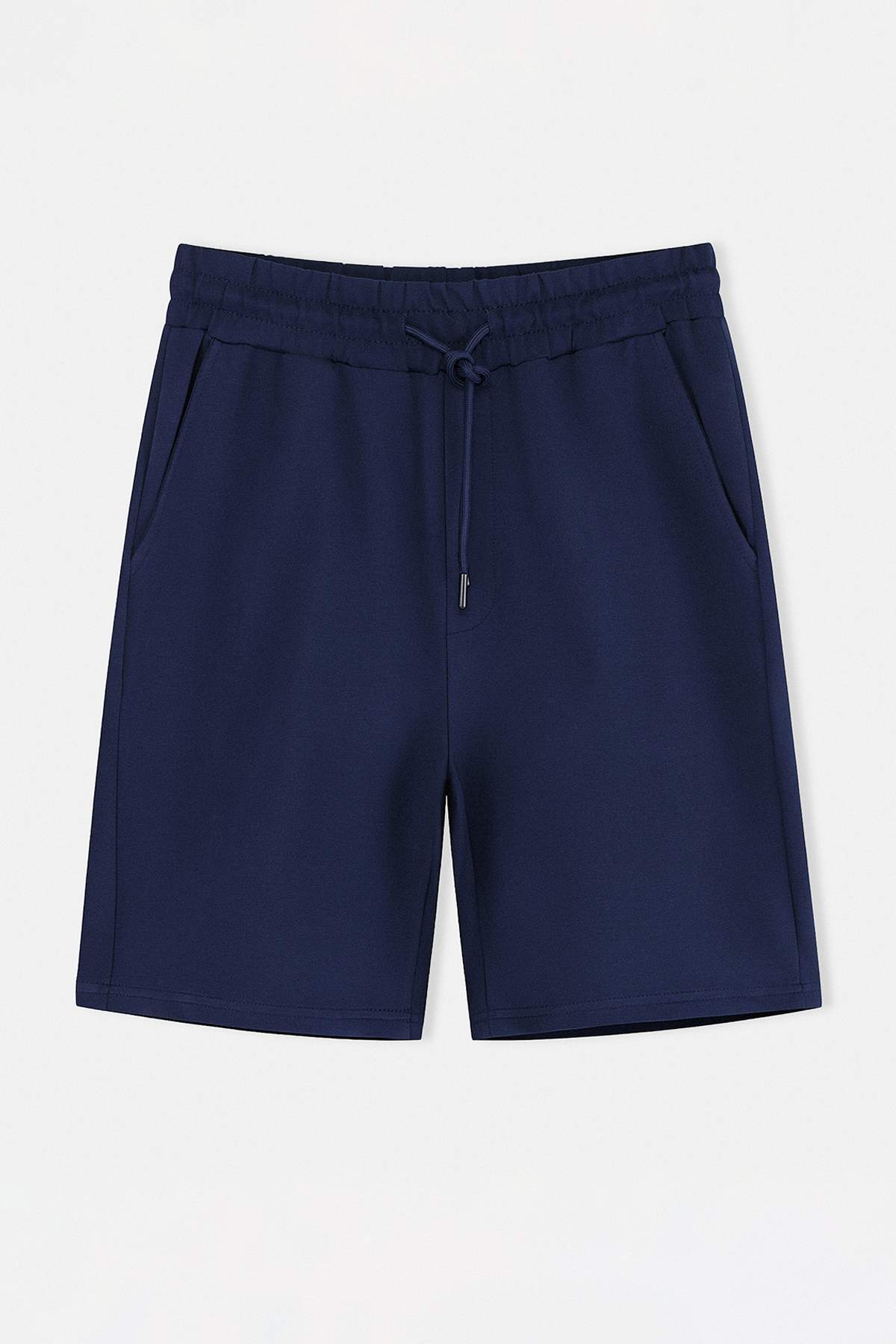 Trendyolmilla  Lacivert-Yeşil Basic Regular/Normal Kesim Düz 2'li Paket Şort TMNSS21SR0095 - Görsel 2