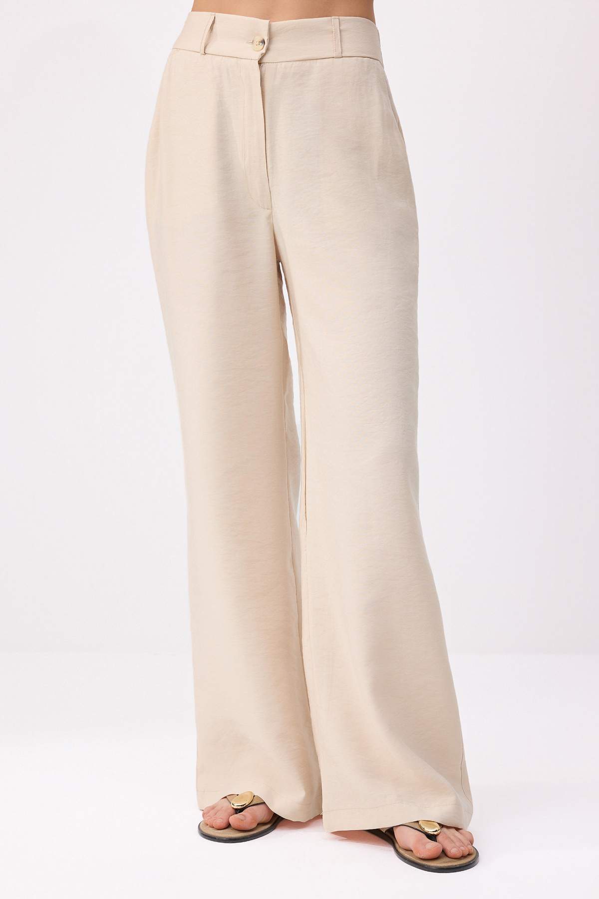 Trendyolmilla  Taş Modal Dokuma Alt - Üst Takım TWOSS26AU00102 - Görsel 3