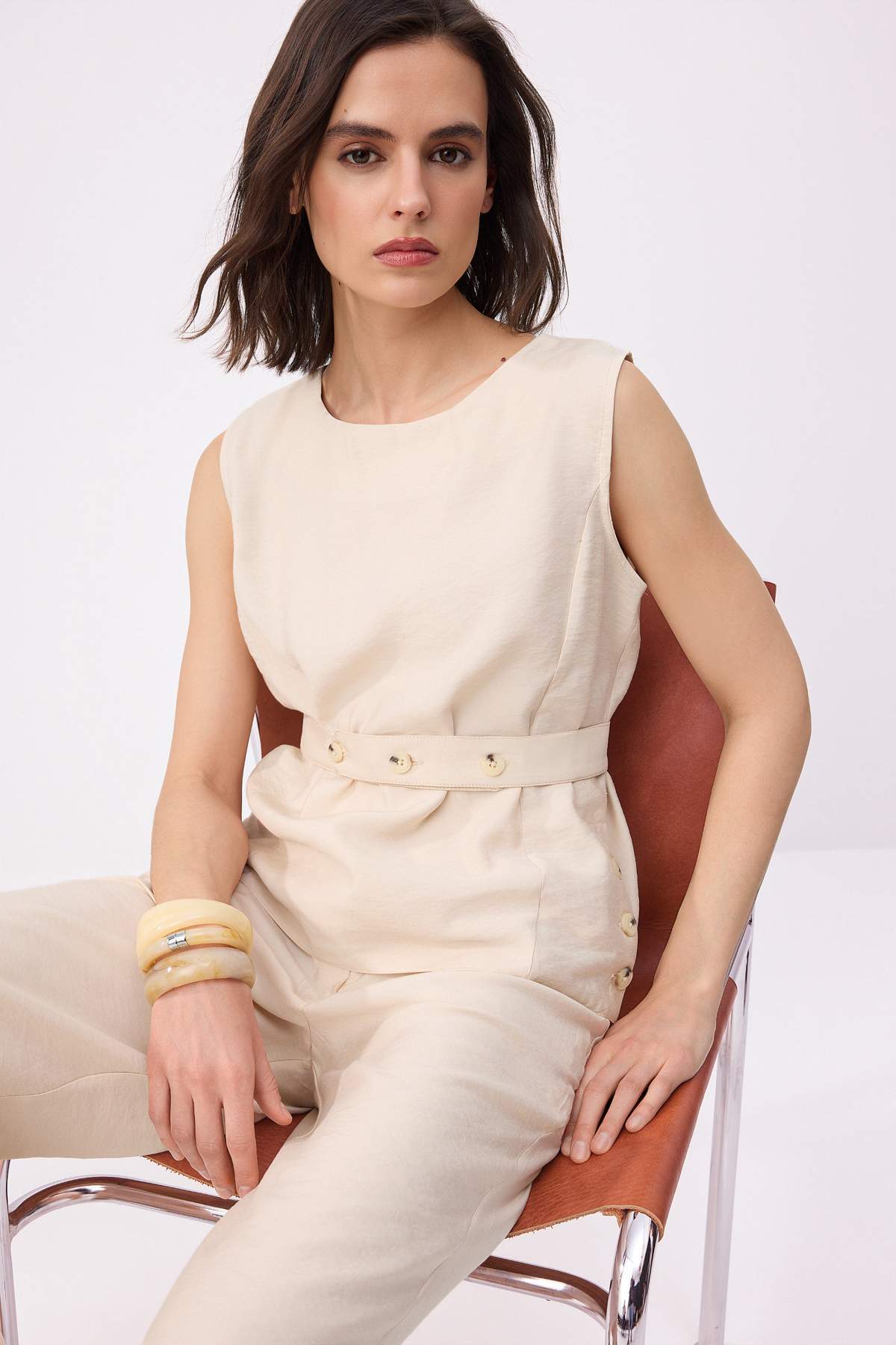 Trendyolmilla  Taş Modal Dokuma Alt - Üst Takım TWOSS26AU00102