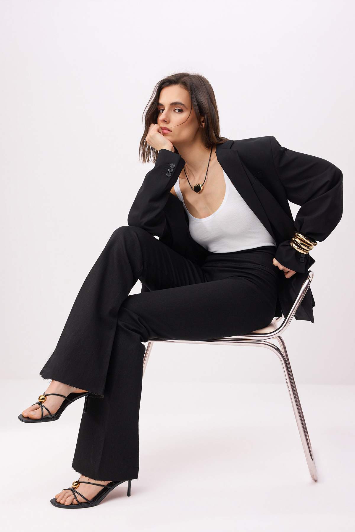 Trendyolmilla  Siyah Yüksek Bel Yumuşak Ekstra Esneyen Örme Skinny Tayt Jeans TWOSS26JE00284 - Görsel 2