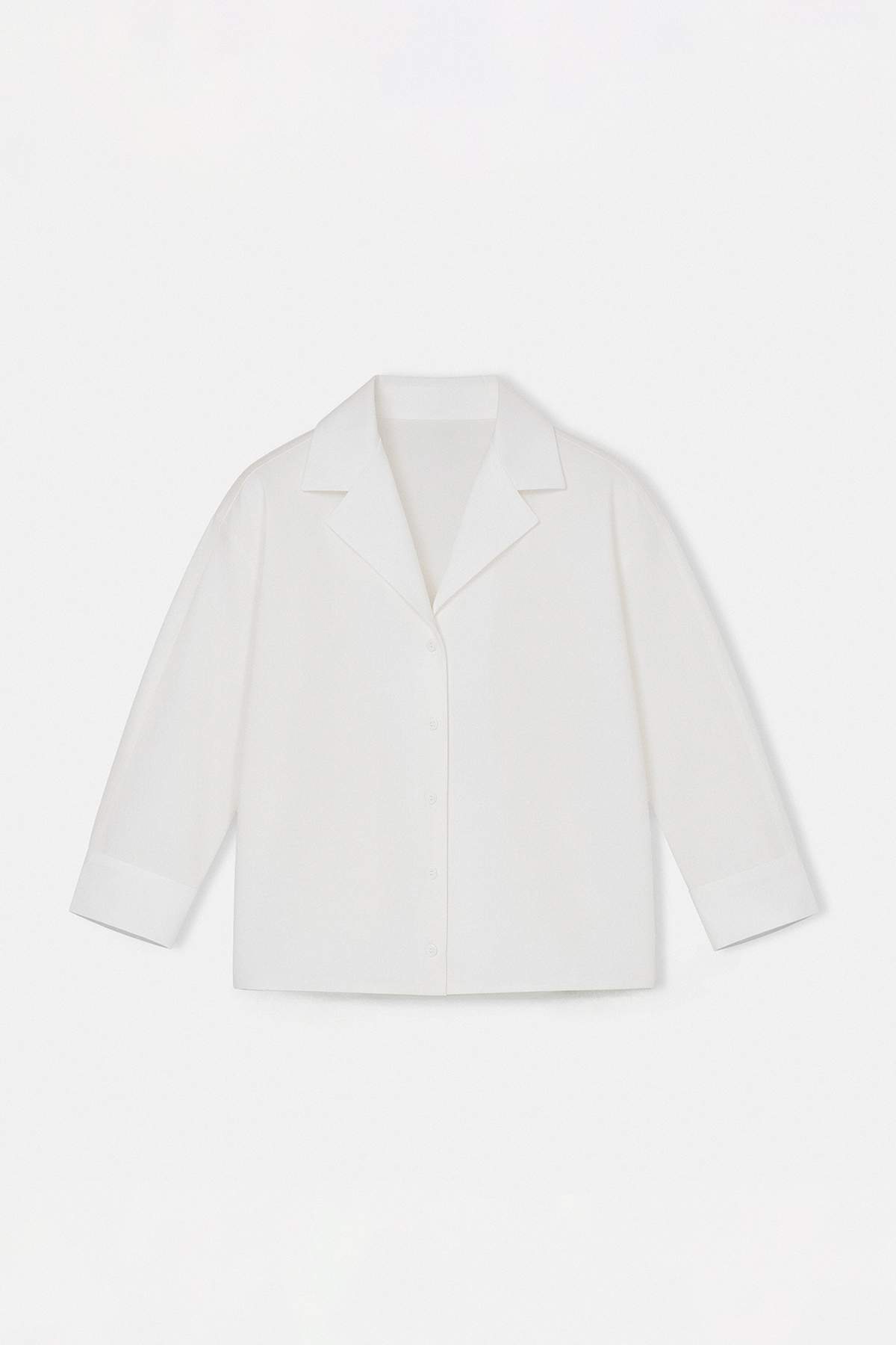 Trendyolmilla  Wardrobe Essentials Beyaz %100 Pamuk Gömlek - Görsel 5