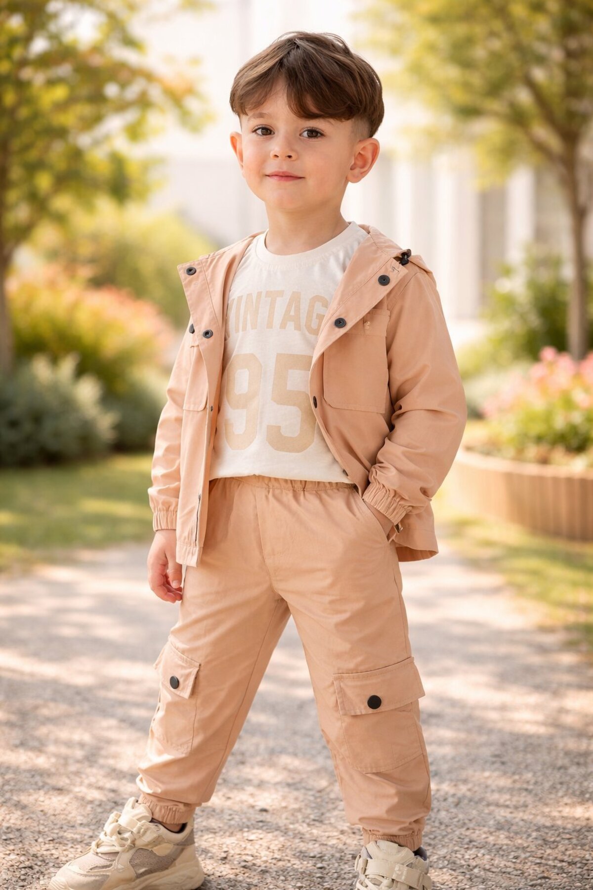 almira anne bebek Kız Çocuk Giyim Seti Gül Kurusu Renkli 3-10 Yaş Bedenler fotoğrafı 2 (önizleme)