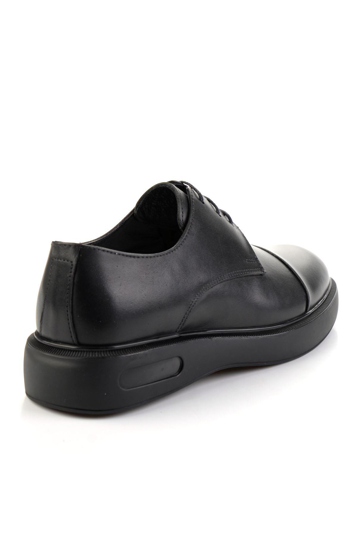Bambi  Siyah Hakiki Deri Erkek Klasik Ayakkabı E01401071641 - Görsel 3
