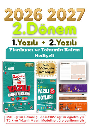 Tonguç Yayınları 5. Sınıf 2. Dönem Yazılı Denemeleri - 2. Dönem Yazılı Notlar...